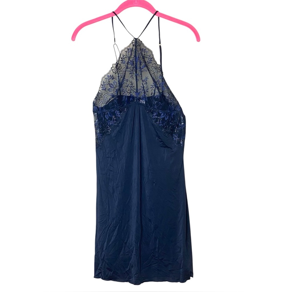 Wacoal Scene Stealer Lace Chemise Black Lingerie Slip Nightgown Boudoir M NWT - Picture 3 of 7